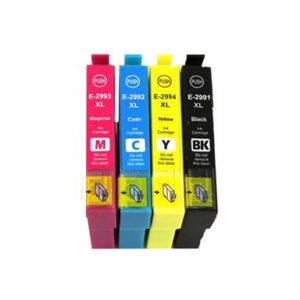 Compatible Epson T2996 Multi-Pack (T2991, T2992, T2993, T2994) Ink Cartridges